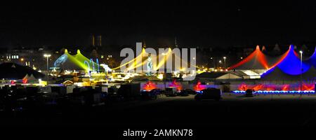 Nightly illuminated winter tollwood on the Theresienwiese. [automated translation] Stock Photo