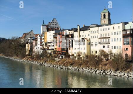 Historic old town in Wasserburg am Inn. [automated translation] Stock Photo