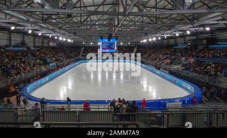 Lausanne, Switzerland. 13th Jan 2020. General view of Lausanne Skating Arena, during Day 4 of the Lausanne 2020 Winter Youth Olympic Games Credit: Iain McGuinness / Alamy Live News Stock Photo