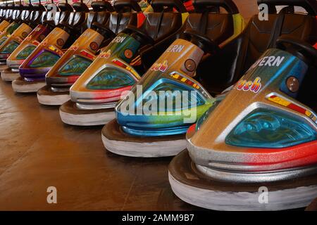 During the traditional press tour of the Oktoberfest grounds, the new rides and attractions are presented in advance. The picture shows a bumper car. [automated translation] Stock Photo