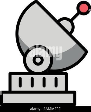 antena satellite communication isolated icon Stock Vector