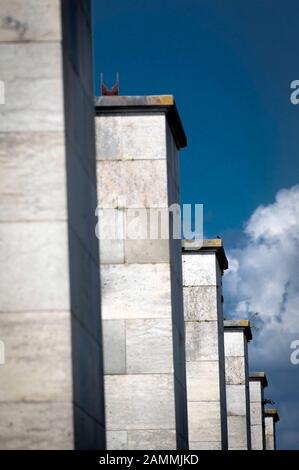 Side wing on the former Nazi party rally grounds on the Zeppelin Field in Nuremberg. [automated translation] Stock Photo
