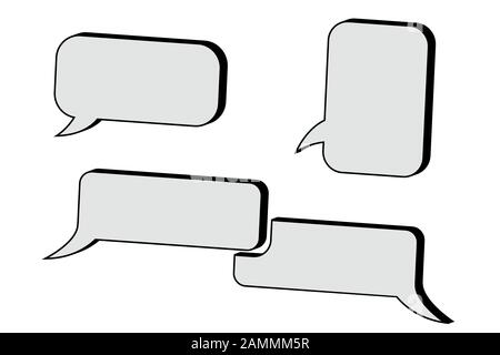 Speech bubbles set Stock Vector