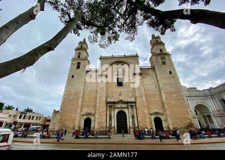 Catedral de San Ildefonso, Merida, Mexico. Stock Photo