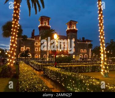 Nights of Lights. St. Augustine, Florida. Stock Photo