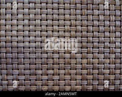 Basketry pattern texture background. Brown rattan pattern background. Stock Photo