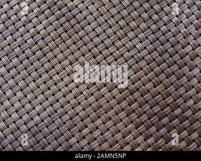 Basketry pattern texture background. Brown rattan pattern background. Stock Photo
