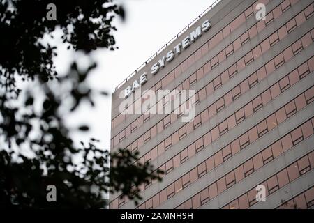 A general view of the US headquarters for BAE Systems as seen on January 13, 2020 in Arlington, VA. (Graeme Sloan/Sipa USA) Stock Photo