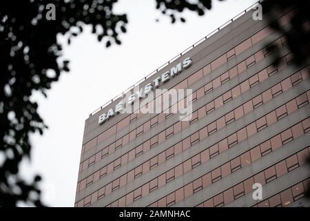 A general view of the US headquarters for BAE Systems as seen on January 13, 2020 in Arlington, VA. (Graeme Sloan/Sipa USA) Stock Photo