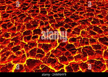 The lava drought in dry ground, Concept lava drought. Stock Photo