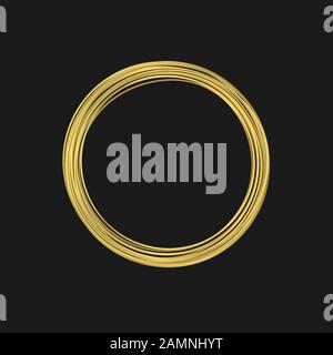 Golden abstract shape Stock Vector