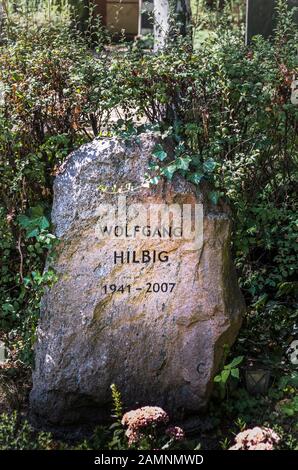 gravesite of german author wolgang hilbig,  dorotheenstadt cemetery Stock Photo