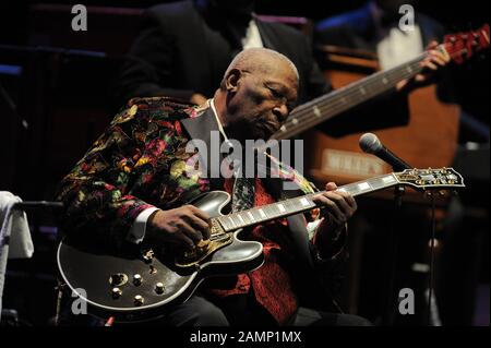 Milan Italy 09/06/2010  live concert of B.B.King at the Arcimboldi Theater Stock Photo