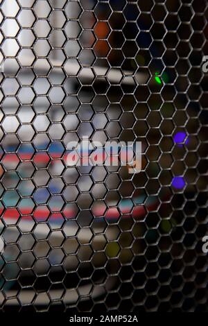 Close up shot of a data centre cabinet. Stock Photo