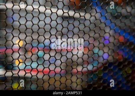 Close up shot of a data centre cabinet. Stock Photo