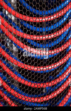 Close up shot of a data centre cabinet. Stock Photo