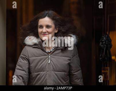 Downing Street, London, UK. 14th January 2020. Theresa Villiers, Secretary of State for Environment Food and Rural Affairs, in Downing Street for weekly cabinet meeting. Credit: Malcolm Park/Alamy. Stock Photo