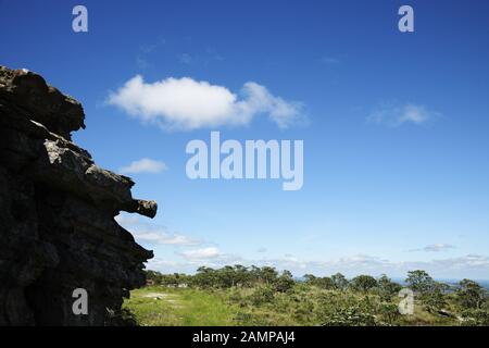 Wind Portal, Stones Hills in Sao Thome das Letras, Minas Gerais, Brazil Stock Photo