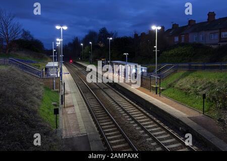 07/12/2019 Kiveton Bridge railway station, south Yorkshire Stock Photo
