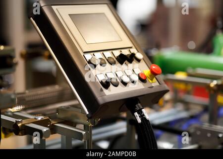 Automatic machine control panel at a smart factory Stock Photo - Alamy