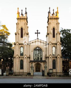 COLUMBIA, SC, USA-8 JANUARY 2010: Trinity Episcopal Cathedral, on Sumter St. in downtown, consecrated in 1857. Stock Photo