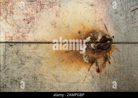 Grungy rusted metal background texture. Stock Photo