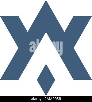 AV VA A V initial based letter icon geometric logo. Technology business identity concept. Creative corporate template. Stock Vector illustration Stock Vector