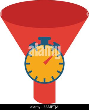 Funnel Velocity icon. Simple flat element from crm collection. Creative funnel velocity icon for templates, software and apps Stock Vector