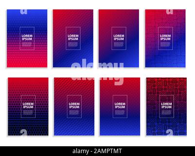 Big Collection Set of Simple Minimal Covers Business Template Design. Future Geometric Pattern. Vector Illustration Stock Vector