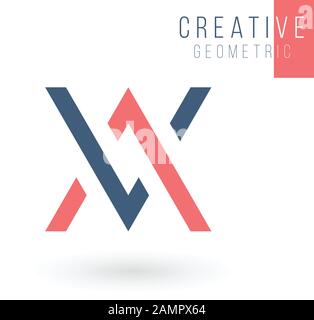 AV VA A V initial based letter icon geometric logo. Technology business identity concept. Creative corporate template. Stock Vector illustration Stock Vector