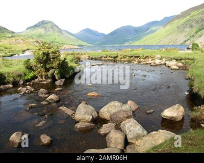 Wast Water located in Wasdale in the Lake District. United Kingdom Stock Photo