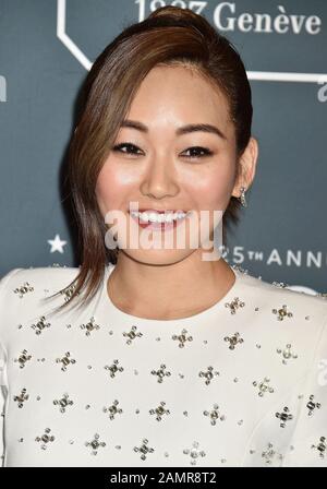 SANTA MONICA, CA - JANUARY 12: Karen Fukuhara attends the 25th Annual Critics' Choice Awards at Barker Hangar on January 12, 2020 in Santa Monica, California. Stock Photo