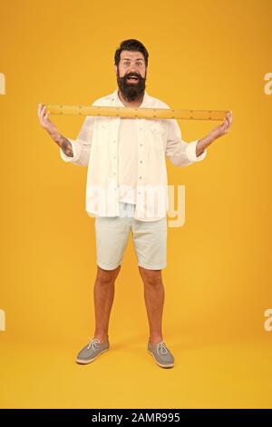 Mesuring his beard. Maths teacher or student taking measurements of ...