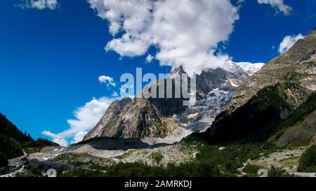 Swiss Alps Mountain Range Stock Photo