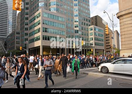 Human rush hour,  Toronto, Canada Stock Photo
