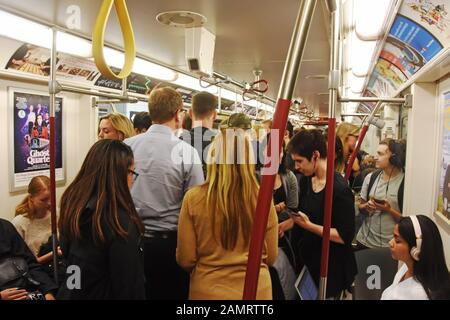 Subway rush hour passengers, Toronto, Canada Stock Photo