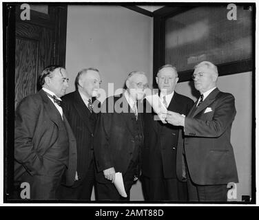 A F Of L Council Meets To Consider Truce With C I O Washington D C Following A Surprising Speech Over Radio Networks Last Night By John L Lewis The Executive Council Of The American Federation