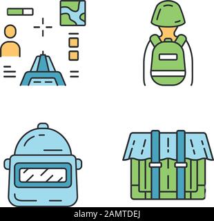 Cartoon game icons. Inventory items for gui of rpg, mobile app elements ...