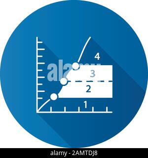 Phase diagram glyph icon. Limits graphical representation of substance ...