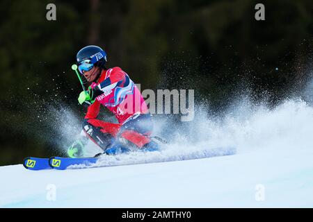 Lausanne, Switzerland. 14th Jan, 2020. Ohra Kimishima (JPN) Alpine Skiing : Men's Slalom at Les Diablerets Alpine Centre during the Lausanne 2020 Winter Youth Olympic Games in Lausanne, Switzerland . Credit: Naoki Morita/AFLO SPORT/Alamy Live News Stock Photo