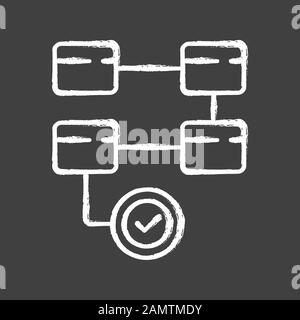 Flowchart chalk icon. Diagram. Visualization of process. Problem ...