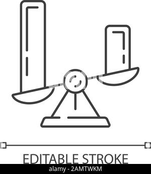 Comparative chart vector thin line stroke icon. Comparative chart ...