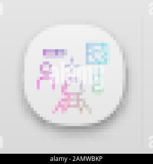 3d shooter app icon. Virtual video game. Online multiplayer. Battle ...