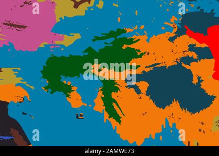 Abstract multicolored image, made with a brush. Stock Vector