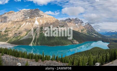 Peyto Lake in Rocky Mountains, Canada Stock Photo