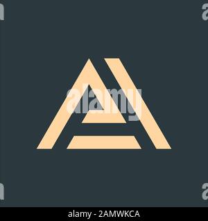 AL LA L A Letter Logo design. Geometric triangle arrow template. Technology business identity concept. Creative corporate template. Stock Vector Stock Vector