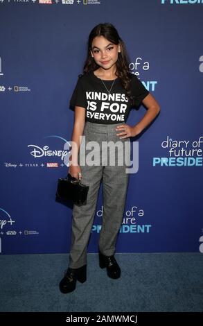 Hollywood, Ca. 14th Jan, 2020. Ariana Greenblatt, at the Premiere Of Disney  's 'Diary Of A Future President' at the ArcLight Cinemas in Hollywood, California on January 14, 2020. Credit: Faye Sadou/Media Punch/Alamy Live News Stock Photo