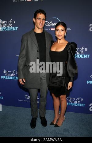Hollywood, Ca. 14th Jan, 2020. Gina Rodriguez, Joe LoCicero, at the Premiere Of Disney  's 'Diary Of A Future President' at the ArcLight Cinemas in Hollywood, California on January 14, 2020. Credit: Faye Sadou/Media Punch/Alamy Live News Stock Photo