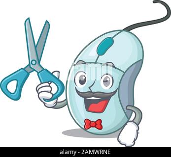 Smiley mascot of computer mouse cartoon Character with two fingers ...