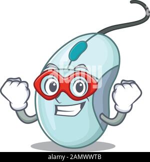 Smiley mascot of computer mouse cartoon Character with two fingers ...